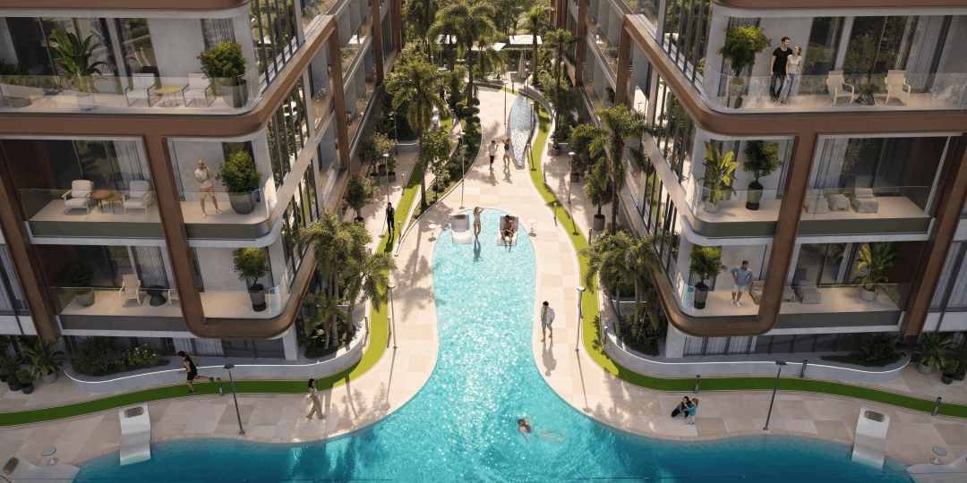 swimming pool in Arjan Dubai residential project