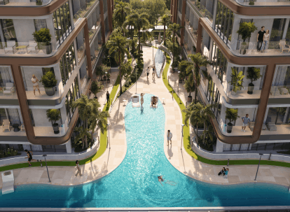 swimming pool in Arjan Dubai residential project