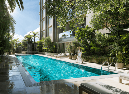swimming pool in Arjan Dubai residential project